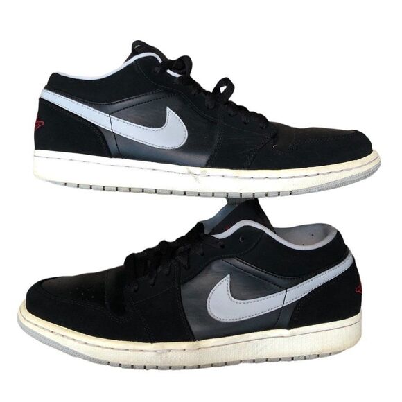 RARE 2015 Nike Air Jordan 1 Low Black Wolf Grey Size 11 - Picture 6 of 15